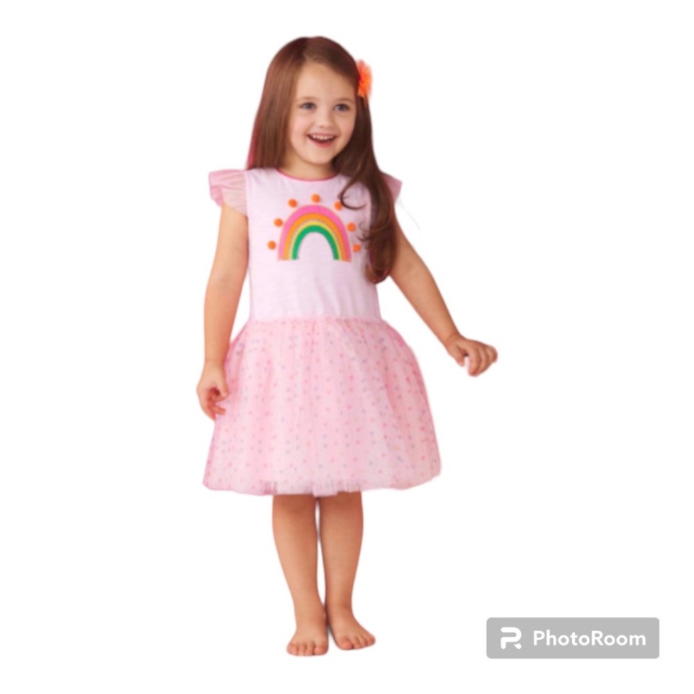 Mud Pie rainbow mesh dress - Picture 2 of 8
